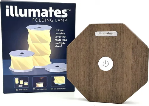 Miniatura 10 de Origami - Lámpara de escritorio LED plegable expandible – USB recargable y portátil – Luz de control táctil regulable con altura ajustable de hasta