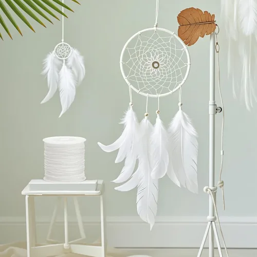 Miniatura 3 de Cordón de nailon blanco de 110 yardas de 0.031 in, cuerda de campanilla de viento para hacer pulseras, collares, joyas, cuerda de nailon satinado