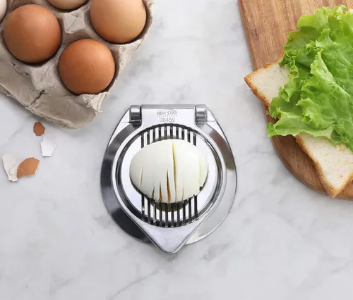Miniatura 4 de New Star Foodservice 36459 Cortador de huevos de aluminio de grado comercial, cortador de hongos con alambre de acero inoxidable (solo lavado a mano)