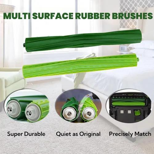 Miniatura 4 de Piezas de repuesto para aspiradora iRobot Roomba s9 (9150) s9+ s9 plus (9550) serie S, cepillos de rodillo de goma multisuperficie, 2 juegos Paquete