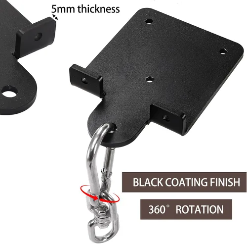 Miniatura 3 de WUWEOT Percha para bolsas pesadas, soporte resistente para bolsa de boxeo, rotación de 360°, soporte de gancho de madera para entrenamiento
