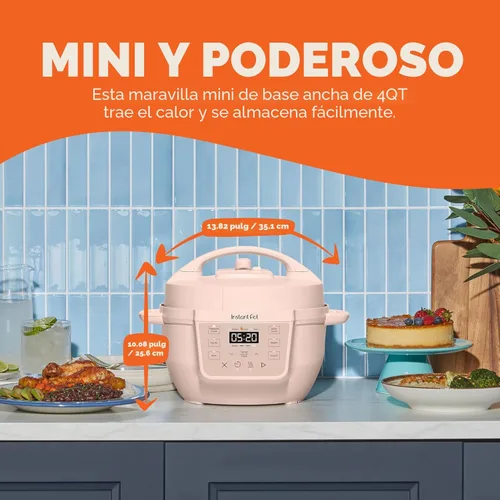 Miniatura 3 de Instant Pot 4QT RIO Mini olla multicocción 7 en 1, olla a presión, cocción lenta, salteado, vapor, arrocera, yogur y calentador, Rosewater, 4 cuartos