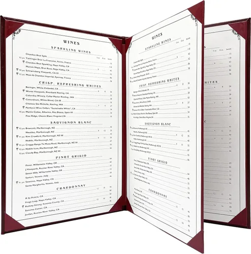 Miniatura 9 de Goodsmart Columbia Casebound - Fundas para menú de restaurante, paquete de 5, color negro, de piel sintética de alta calidad, 8.5 x 11 pulgadas, 1