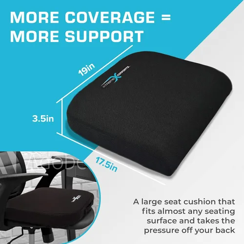 Miniatura 2 de Xtreme Comforts Cojines de asiento Cojines de silla de oficina para escritorio, automóvil, silla de ruedas Cojín ergonómico de espuma