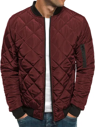 Miniatura 9 de Chaqueta bomber de invierno para hombre, abrigo grueso y cálido de algodón acolchado de béisbol