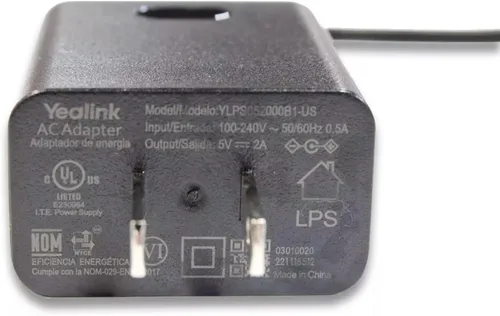 Miniatura 2 de Adaptador de 5 V CA/CC compatible con Yealink YLPS052000B1-US PS5V2000US Fuente de alimentación para teléfonos IP SIP T3 T29G T46S T46U T46G T48S
