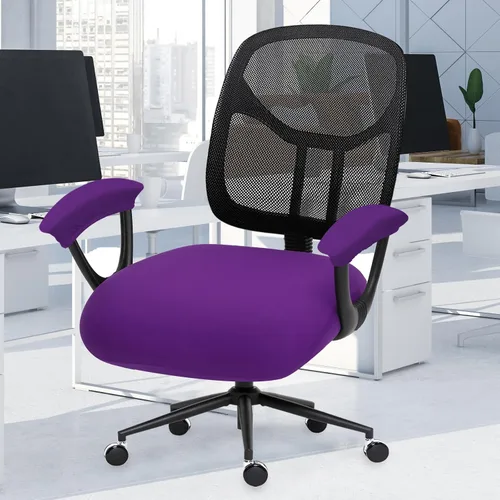 Miniatura 122 de Fundas elásticas para asiento de silla de oficina de escritorio - Funda universal de spandex para silla de computadora - Fundas removibles lavables