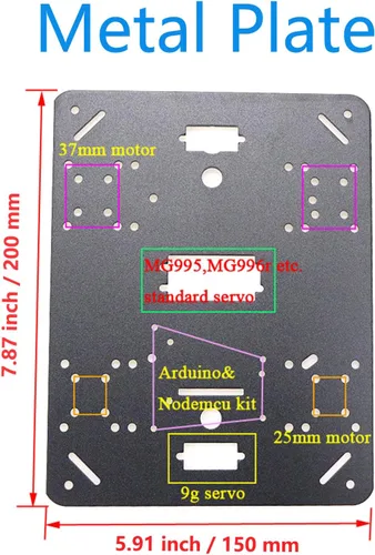 Miniatura 4 de Chasis de tanque de robot de absorción de impactos profesional TS300 con soporte de suspensión para Arduino Raspberry Pie, modelo de seguimiento RC