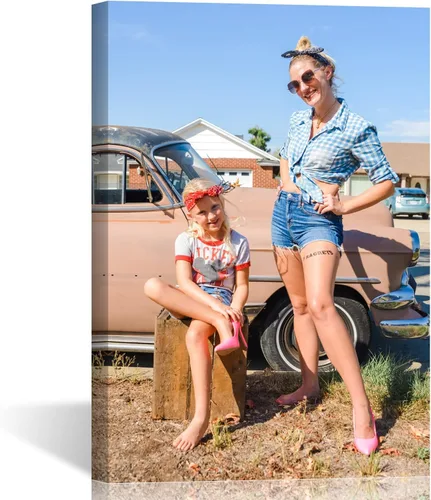 Impresiones en lienzo personalizadas con tus fotos, imagen personalizada de arte de pared sobre lienzo, regalos enmarcados para pareja, familia,