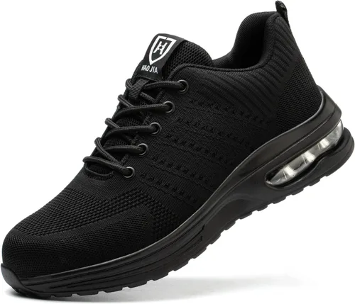 Zapatos de punta de acero para hombres y mujeres, zapatos de trabajo ligeros y cómodos, indestructibles, antideslizantes, zapatos de seguridad con
