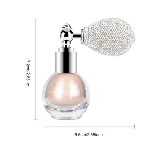 Miniatura 6 de KYDA Spray en polvo iluminador, spray de purpurina de alto brillo, maquillaje en polvo brillante, para cosméticos con purpurina facial y corporal