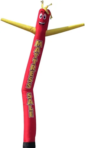 Venta de colchón de 20 pies de alto, tubo inflable para hombre, marioneta de baile para publicidad al aire libre, solo bailarín de repuesto, rojo