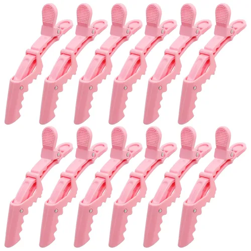 Miniatura 11 de 12 pinzas azules para el cabello, pinzas de peinado para seccionar, pinzas de pelo de cocodrilo para peluquería, accesorios para el cabello