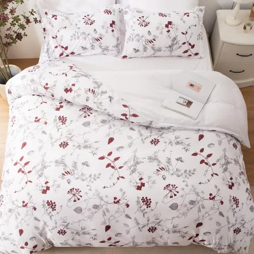 Miniatura 28 de EMME Bed-in-A-Bag - Juego de edredón de 5 piezas para cama Twin de microfibra cepillada y relleno de plumón sintético, suave y cómodo, lavable a 01