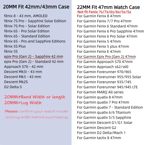 Correa de reloj de nailon de secado rápido de 0.787 in 0.866 in para Garmin Fenix 8 1.693 in 1.850 in 2.008 in /Fenix E/Fenix 7/Fenix 6/Fenix 5/Epix