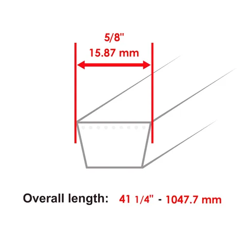 Miniatura 2 de Caltric Correa de transmisión superior compatible con Troy Bilt Bronco 42 pulgadas Deck 2010 2011 2012-2017/754-04208 954-04208