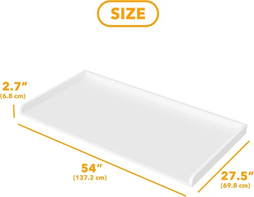 Miniatura 2 de SpaceAid Encimera para lavadora y secadora, estante de madera con borde, 54 pulgadas de ancho x 27.5 pulgadas de profundidad, organizador de Blanco