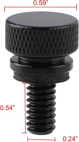 Miniatura 3 de Perno de asiento de acero inoxidable Tornillo de montaje trasero negro compatible con Harley Davidson 1996-2024, 2