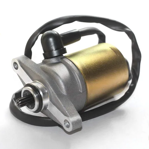 Trkimal Motor de arranque de 10 dientes con cable de alambre para GY6 49cc 50cc Scooter 139QMB Ciclomotor ATV Go Karts TAOTAO SUNL ROKETA Tank Baja