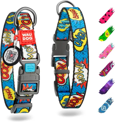 Miniatura 9 de Collar de Nylon para Perros WAUDOG - Collar Ajustable para Perros Grandes, Pequeños y Medianos - Collares Separables para Cachorros de Razas Grandes
