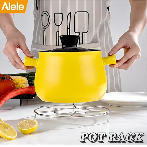 Miniatura 16 de Estante de vapor Trivet de acero inoxidable Estante de vapor olla a presión eléctrica Soporte de estante de vapor de 6 pulgadas de diámetro, paquete