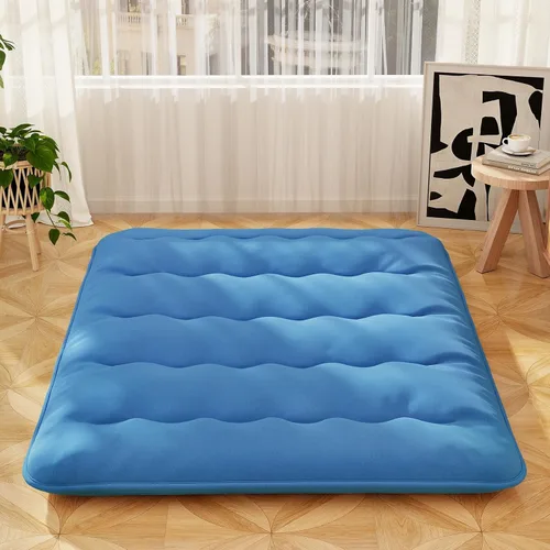 Miniatura 11 de Giantex Colchón japonés de suelo, colchón futón de 4 pulgadas con funda lavable y bolsa de almacenamiento, colchón plegable enrollable para tatami