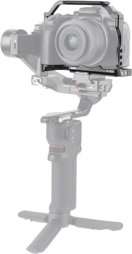 Miniatura 7 de FocusFoto Kit de jaula para cámara con mango superior para cámara sin espejo Canon EOS R10, equipo de video de aluminio con riel NATO, zapata fría