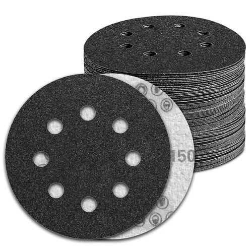 Miniatura 26 de 2 almohadillas de repuesto para lijadora de 5 pulgadas, 8 agujeros de gancho y bucle con 3 orificios para tornillos para lijadora orbital aleatoria