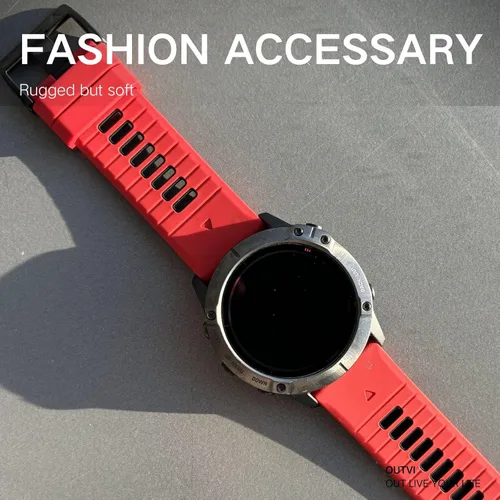 Miniatura 20 de Correa de reloj de 1.024 in para Garmin Fenix 7x Sapphire Solar Fenix 6x Pro Solar Fenix 5x 3 horas de liberación rápida de ajuste de silicona