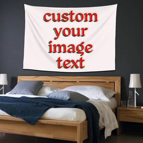 Miniatura 8 de HTYJFIG Tapiz personalizado para subir imágenes, tapiz de fondo personalizado, regalos personalizados para decoración del hogar y dormitorio