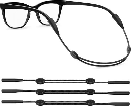 Miniatura 10 de Correa para Gafas 3 Piezas, Correa Ajustable Sin Cola para Lentes de Sol para Deportes, Soporte para Anteojos Alrededor del Cuello, Retenedor de 3