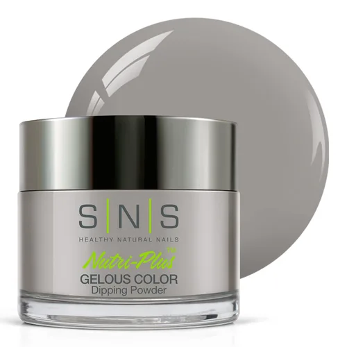 Miniatura 28 de SNS Polvo de inmersión de uñas, polvo de inmersión de color geloso – Alaskan Cruise (gris metálico/plateado, brillante) – Color de uñas de larga