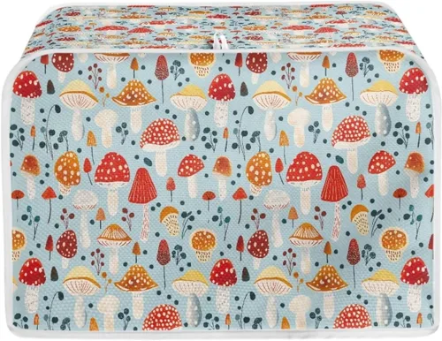 Miniatura 28 de chaqlin Cubierta para tostadora con estampado de chocolate, 2 rebanadas, resistente a las manchas, cubierta para horno de pan de diseño divertido