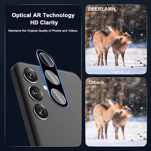 Miniatura 6 de DEERLAMN [Paquete de 3 protectores de lente de cámara para Samsung Galaxy S24+ Plus (6.7 Pulgadas), dureza 9H, antiarañazos, fácil instalación