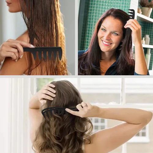Miniatura 6 de Peine de peinado para hombres, peine de dientes anchos para cabello rizado, peine para cabello rizado, peine de pelo para hombres, peluquería