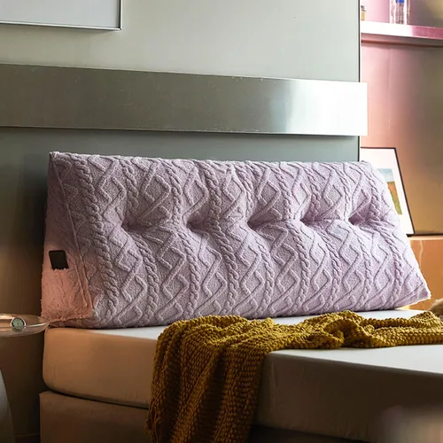 Miniatura 9 de Almohada triangular para cabecero grande para cama de lectura, respaldo de cuña para cabecero, cojín de apoyo para sofá cama con funda extraíble