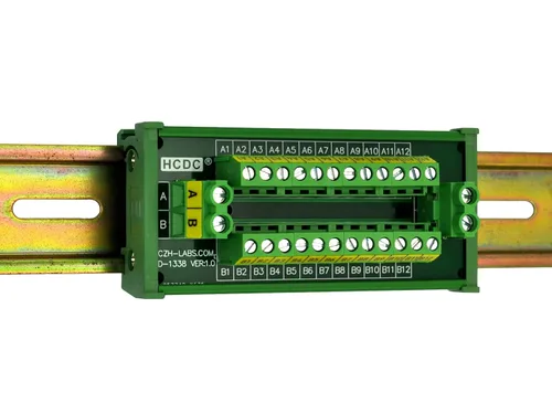 Miniatura 8 de Módulo de distribución de bloque de terminales de posición 30Amp/300V 2x12 (montaje en carril DIN)