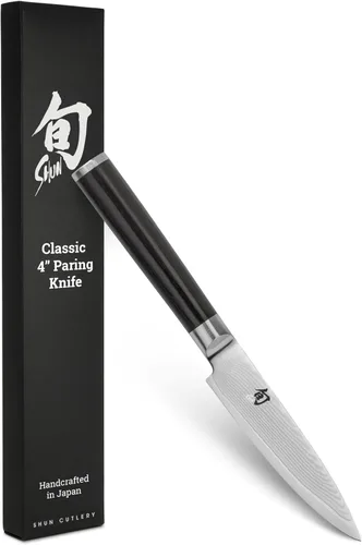 Miniatura 8 de Cuchillo de pelar Shun Classic Blonde de 3.5 pulgadas, cuchillo japonés artesanal para verduras y frutas, núcleo VG-MAX con revestimiento de acero