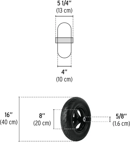 Miniatura 2 de TRUPER LLSS Rueda Neumáticos Bloque Neumáticos 16"x 4" (41x10cm)