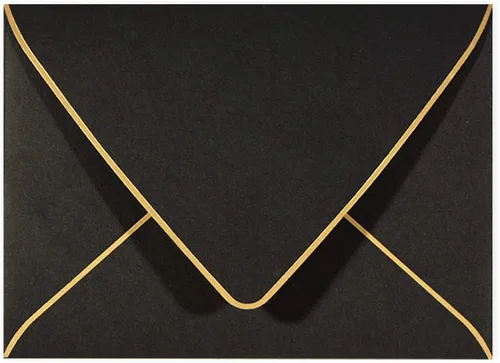 Paquete de 50 sobres de invitación A6 negros de 4 x 6 pulgadas, autosellados, solapa en V, perfectos para baby shower, tarjetas de 4 x 6, bodas,