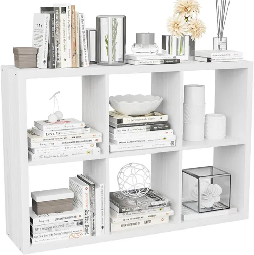 Miniatura 46 de VDNEND Organizador de Almacenamiento en Cubos Estantería, Estante Cúbico Decorativo de 11 pulgadas con Respaldo Abierto y Borde Engrosado, Marrón