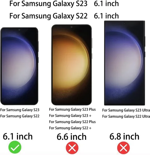 Miniatura 7 de Paquete de 2 vidrios templados de privacidad anti-azul para Samsung Galaxy S23 / Galaxy S22 Espejo Protector de pantalla anti-espía Película
