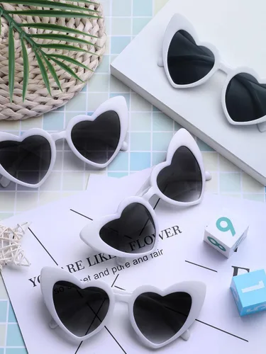 Miniatura 4 de Flutesan 15 pares de lentes de sol con forma de corazón para despedida de soltera para mujeres