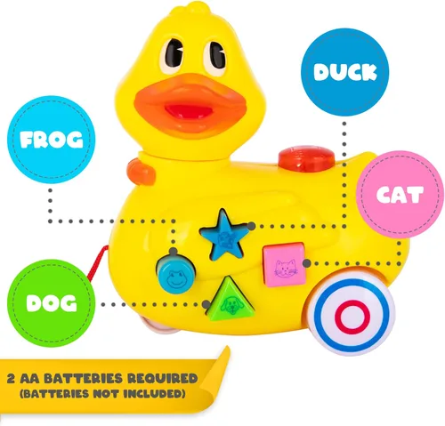 Miniatura 3 de ArtCreativity Juguete musical de pato para niños pequeños, juguetes de pato iluminado con sonidos y música, juguete de pato para niños, bebés