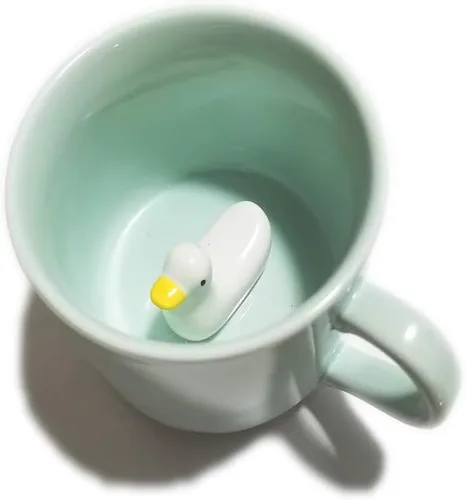 Taza de café ZaH, 10 onzas, diseño con animal 3D en el fondo, Estándar, Duck