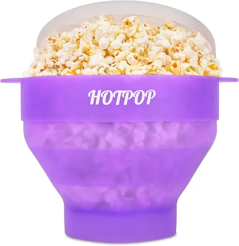 Miniatura 9 de El original Hotpop - Palomitas de maíz para microondas, máquina de palomitas de silicona, cuenco plegable sin BPA y apto para lavavajillas - 20 Gris