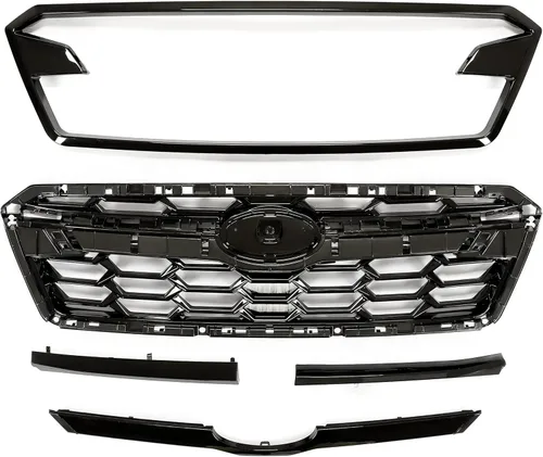 Miniatura 6 de HECASA Rejilla superior delantera compatible con Subaru Crosstrek 2018-2020 Reemplazo para 91123FL170 91123FL121 Rejilla de radiador y parachoque