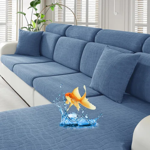 Miniatura 10 de MAXIJIN Fundas impermeables para cojín de sofá Fundas elásticas para asiento de sofá Fundas lavables, Fundas seccionales para cojines de exterior