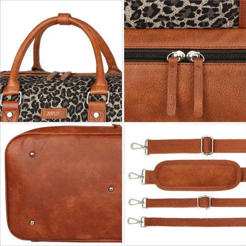 Miniatura 71 de IBFUN Bolsas de fin de semana para mujer, bolsa grande de lona para viaje, bolsa de viaje con compartimento para zapatos, 21 pulgadas, juego de 3