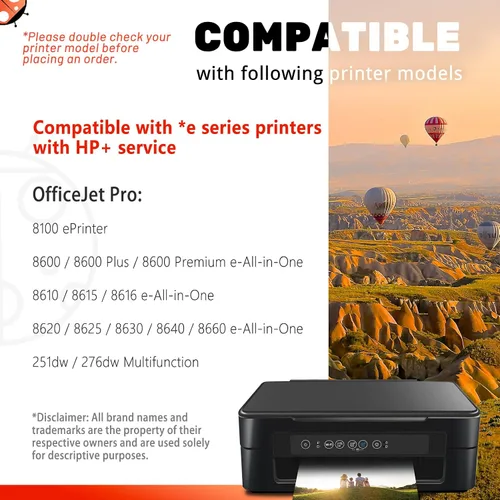 Miniatura 2 de COCCINK Paquete combinado de cartuchos de tinta 950XL 951XL compatibles con impresoras HP 950 951 OfficeJet 8600, OfficeJet Pro 251dw, 276dw, 8100
